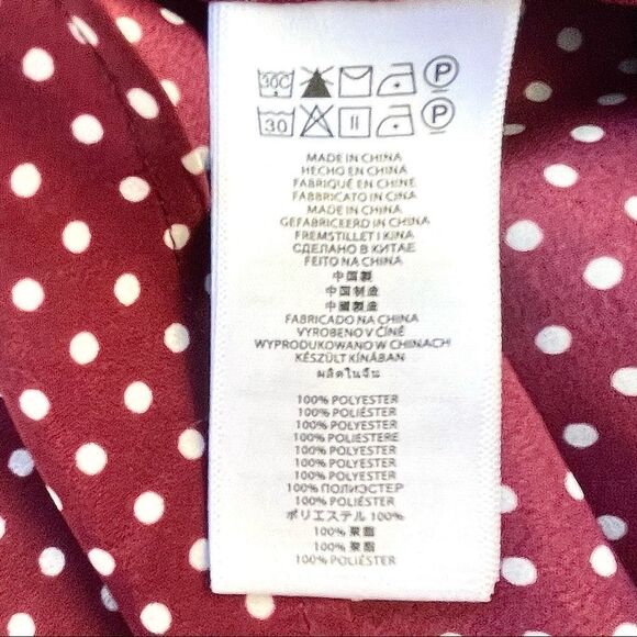 Michael Kors Polka Dot Long Sleeve Blouse - Picture 6 of 7